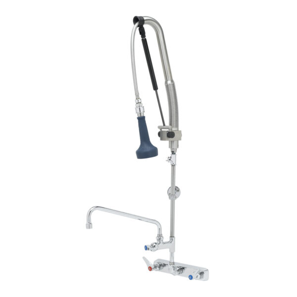 T&S  B-5125-12CRB8TP  Pull-Down PRU w/ 12'' ADF, Cerama cart,Lever, WallBrkt