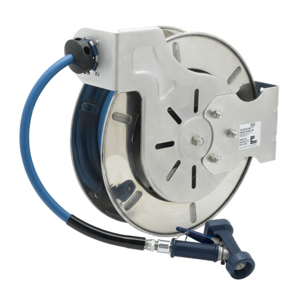 T&S  B-7133-03  Hose Reel, Open, SS, 1/2'' x 35' Hose, 7/16'' Rear Trig.