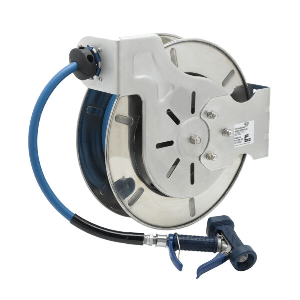 T&S  B-7133-06  Hose Reel, Open, SS, 1/2'' x 35' Hose, 7/16'' Front Trig.