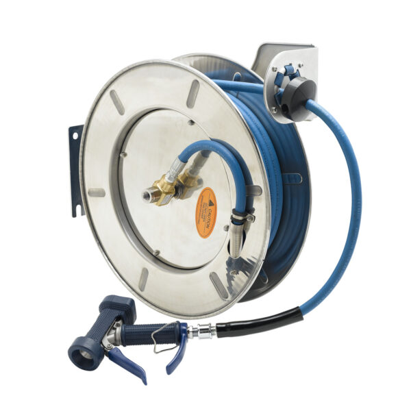 T&S  B-7142-05  Hose Reel, Open, SS, 3/8'' X 50' Hose