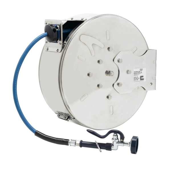 T&S  B-7142-C01  Hose Reel,Enclosed,SS,50'Hose,3/8''Id w/ Spray Vlv