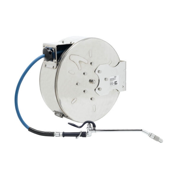 T&S  B-7142-C10  3/8'' X 50' Enclosed SS Reel W/ Extended Spray Wand