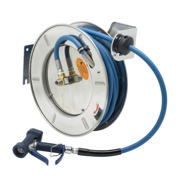 T&S  B-7143-05  Hose Reel, open, SS, 50' hose, 1/2'' ID