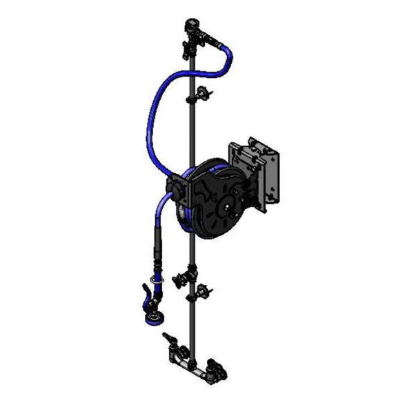 T&S  B-7212-U01WS1E  Hose Reel System, 3/8'' ID x 15' Open Hose Reel