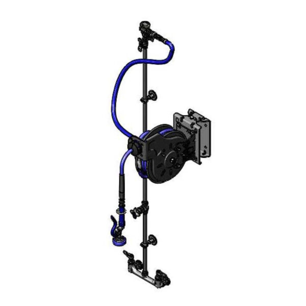 T&S  B-7212-U01WS2E  Hose Reel System, 3/8'' ID x 15' Open Hose Reel