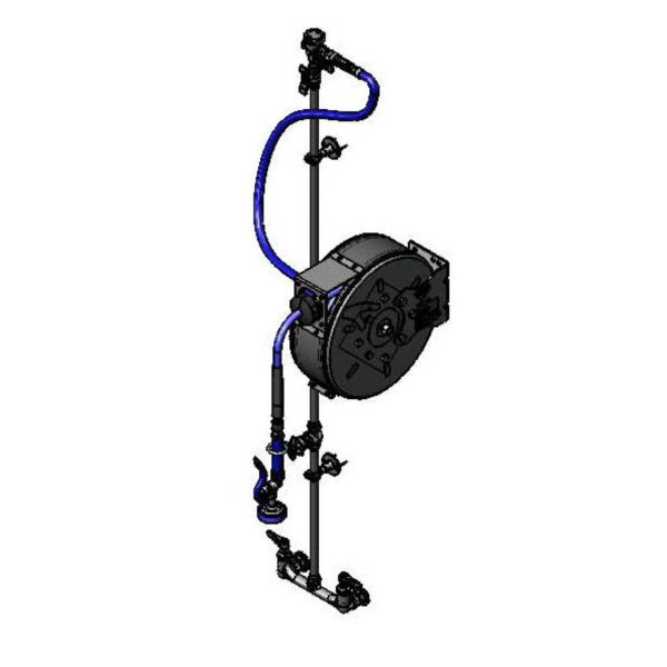 T&S  B-7222-C01XS1E  Hose Reel System, 3/8'' ID x 30' Closed Hose Reel, Vac Brkr