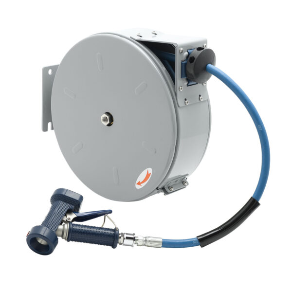 T&S  B-7222-C02  Hose Reel, Enclosed, Epoxy coat, 3/8'' Id X 30' Hose