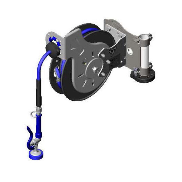 T&S  B-7232-01-STB  3/8'' x 35' Open coat Reel w/ SS Table Leg Swing Bracket