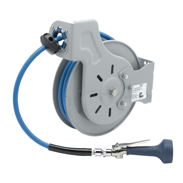 T&S  B-7232-08H  Hose Reel:Open,3/8'',35Ft,Epoxy Coat,Hi-Flow Spray Vlv