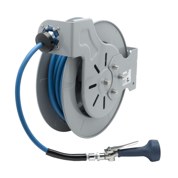 T&S  B-7242-08H  Hose Reel,3/8''Open,50Ft,Epoxy Coat,Hi-Flow Spray Vlv