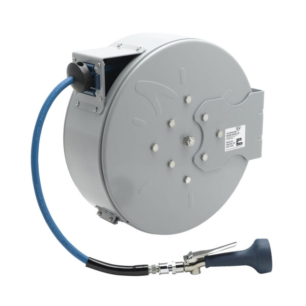 T&S  B-7242-C08H  Hose Reel:3/8'',50Ft,Closed,Epoxy Coat,Hi-Flow Spray Vlv