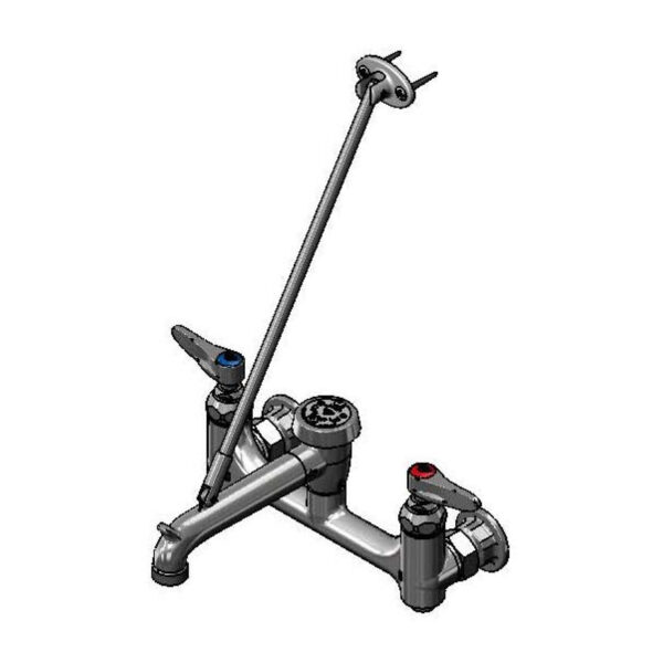T&S  BA-0665-BSTR  Service Sink Fct, 8'' Wall mt, Built-In Stops