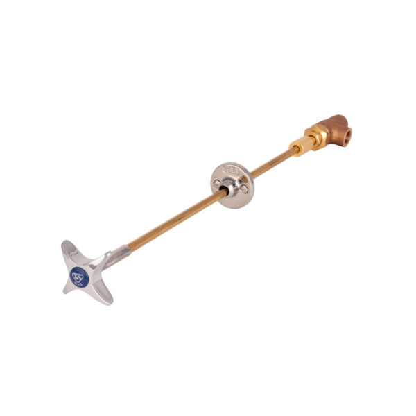 T&S  BL-4720-02  Remote ctrl Water Angle Stop,3/8''NPT (F),Flange,4-Arm Lab