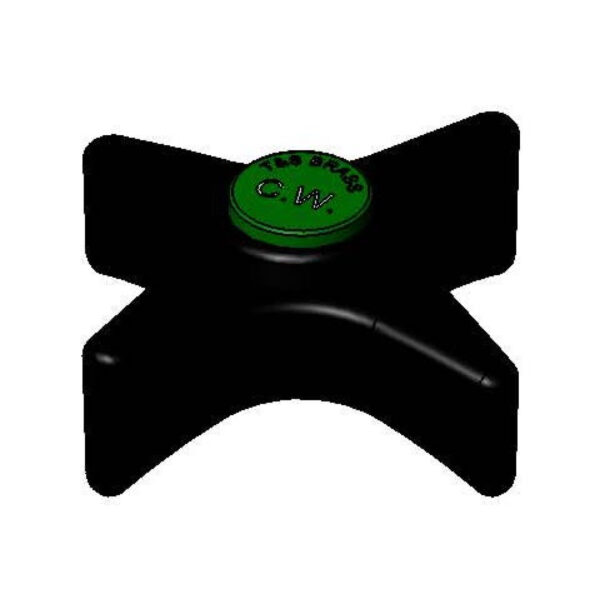 T&S  BL-5505-07  Four Arm Handle, Black Polypropylene w/ Green Snap Index
