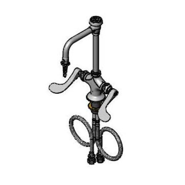 T&S  BL-5704-08W4-VR  1-Hole Deck Mt. Lab.Fct,QT Eternas