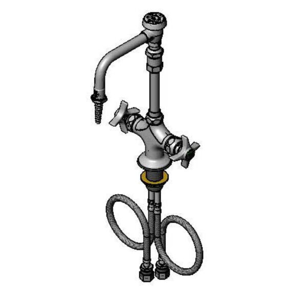 T&S  BL-5704-09  Lab mix Fct, Vac. Brkr Swing G.N., 4'' Spreader