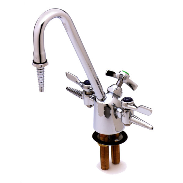 T&S  BL-6000-02  Lab Fixture, Gas & Water, 2 Gas Cocks, 6'' G.N.