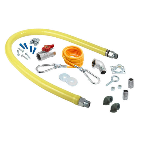 T&S  HG-2E-48K-FF  Gas Hose w/ 1'' NPT x 48'', Cable Kit