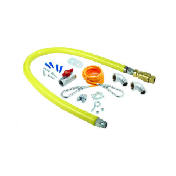 T&S  HG-4D-48K  Gas Hose W/Q-D, 3/4'' NPT, 48'' L.,w/ install kit
