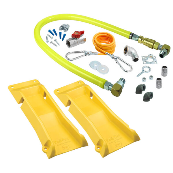 T&S  HG-4E-48SK-FFPS  Gas Hose, 1'' NPT x 48'' L., QD, SwiveLinks, Cable Kit