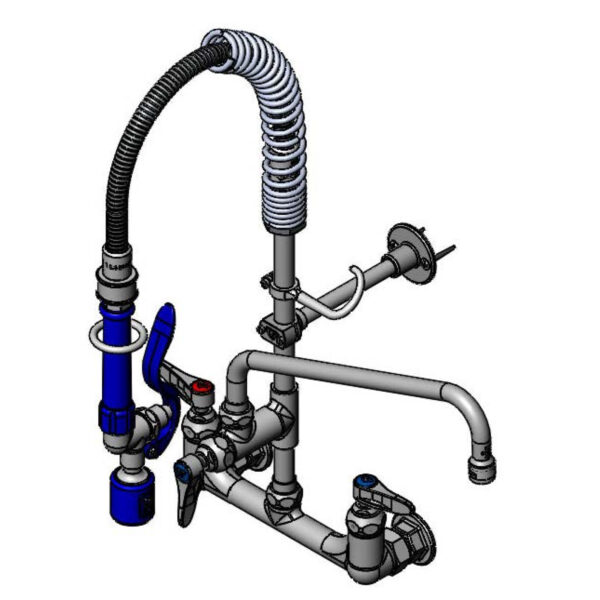 T&S  MPM-8WLN-12-SWV  Mini-PRU: 8'' Wall mt, B-0107-J, Swivel, Eternas, 12'' Swing