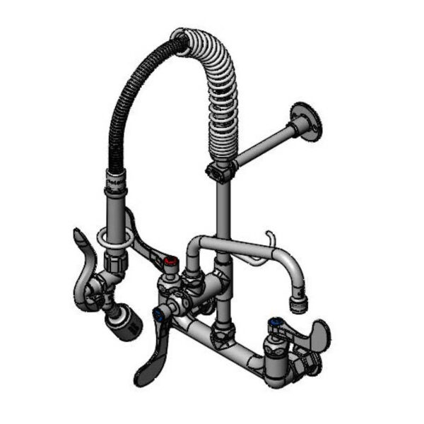 T&S  MPW-8WWN-08-CR  Mini-PRU: 8'' Wall mt, B-0107-C35, 8'' Swing, Ceramas