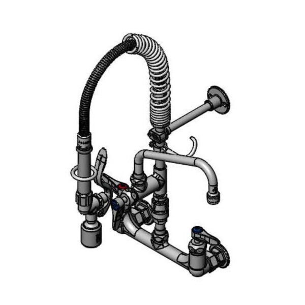 T&S  MPY-8WLV-08-CR  MPRU: 8'' Wall mt W/ B-0107-C, VB, 8'' ADF Nozzle & Ceramas