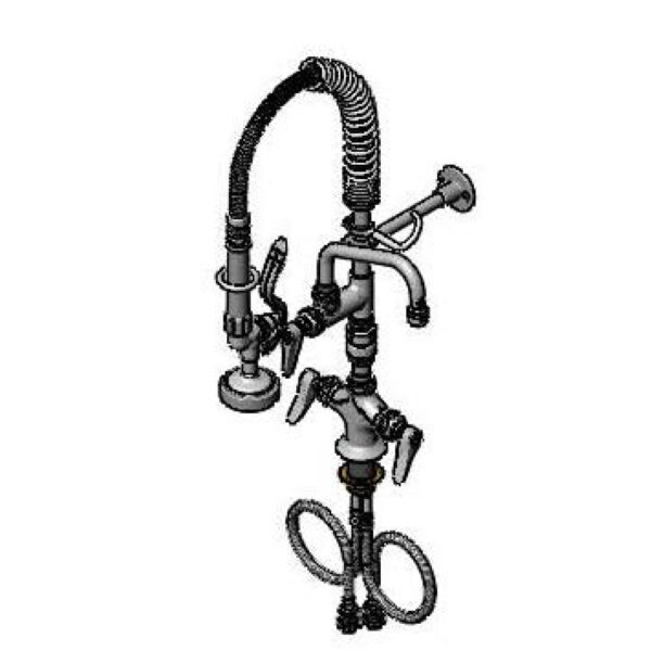 T&S  MPZ-2DLV-06  Mini-PRU: 1-Hole / Dual Temp Base, Eterna, 6'' Nozzle