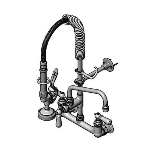 T&S  MPZ-8WCN-08  Mini-PRU: 8'' Wall mt, B-0107,8'' Swing, Club, Wall Brkt
