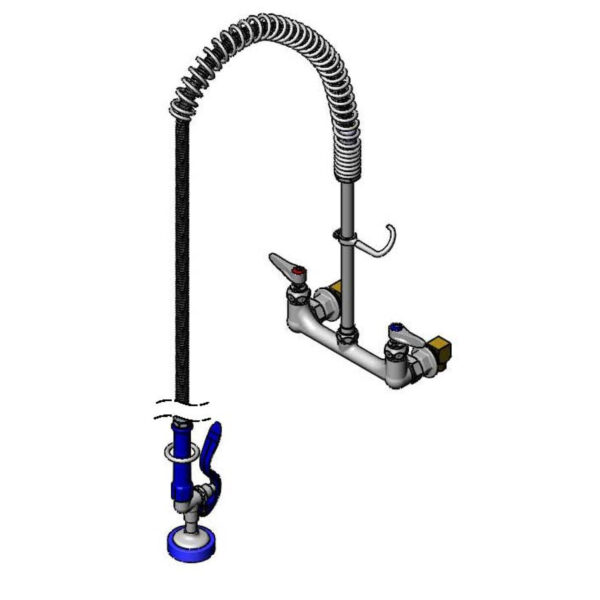 T&S  PB-8WOSN00PZLUB  8'' C/C Wall mt Fct, B-0230-K, 12'' Riser