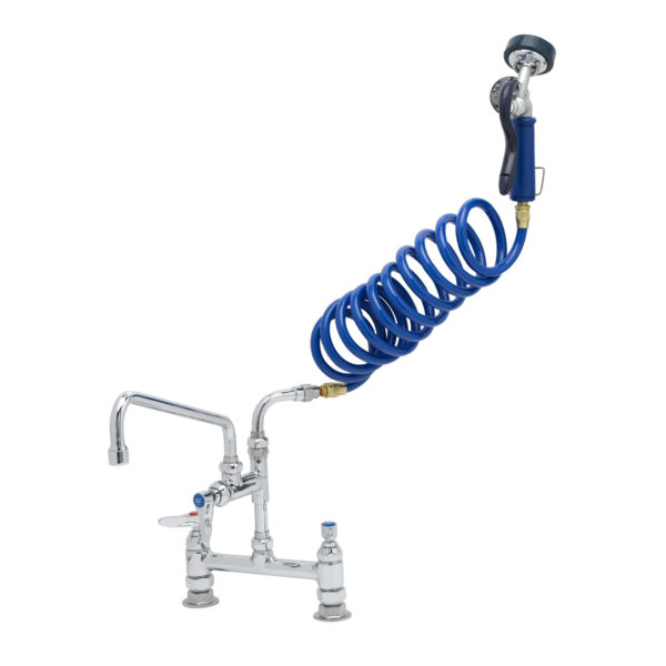 T&S  PG-8DSAN-12  Pet Grooming: 8'' Deck mt Base Fct,  W/ 12'' Swing Nozzle