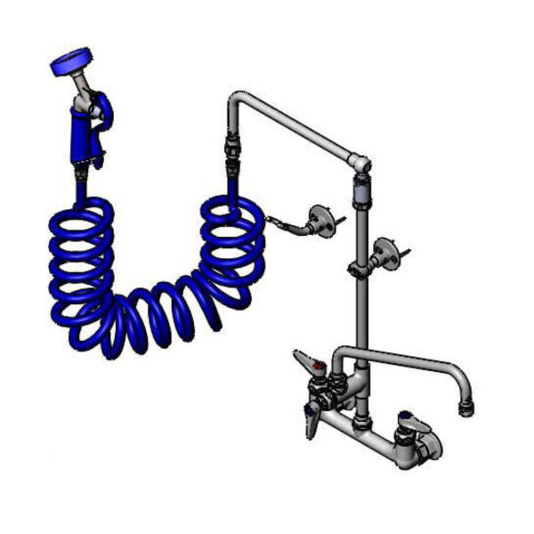 T&S  PG-8WOAN-12  Pet Groom Unit: 8'' Wall Mt, O-head Swivel Arm, 12'' Swing