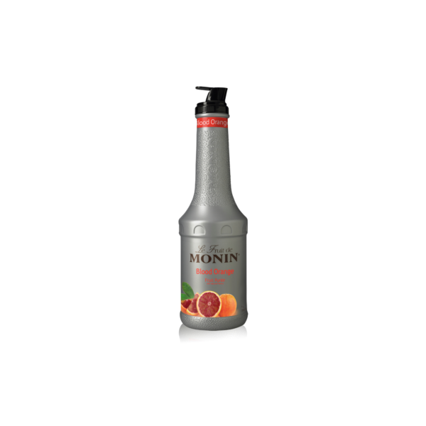 Grey bottle with blood orange fruit on label