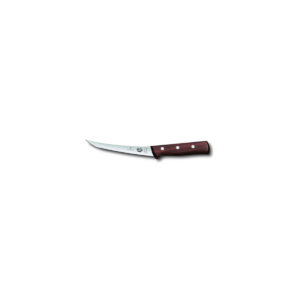 6" curved boning knife with rosewood handle