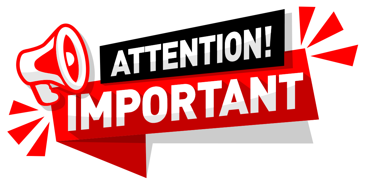 Attention/ Important!