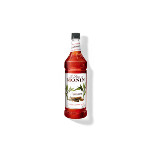 1L Monin Cinnamon Syrup bottle.