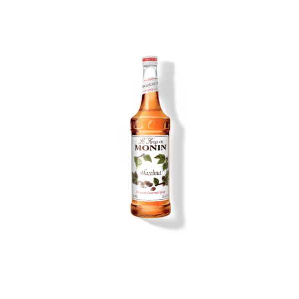 1L Monin Hazelnut Syrup bottle.