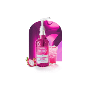 Monin Pink Dragon Fruit Energy bottle with vibrant label.