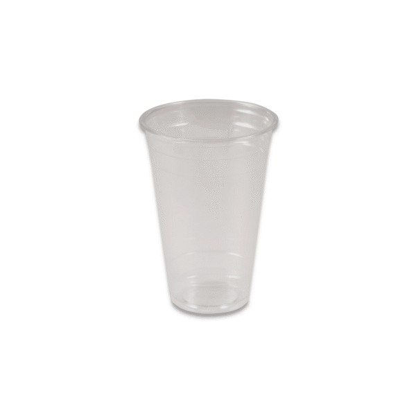 Clear 20 oz. Empress PET cups for cold beverages.