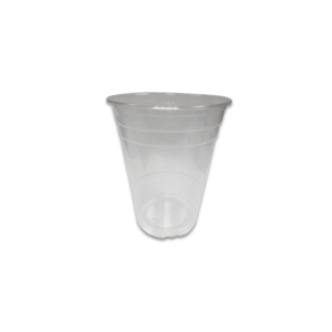 Clear 16 oz. plastic cup.
