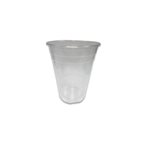 Clear 16 oz. plastic cup.