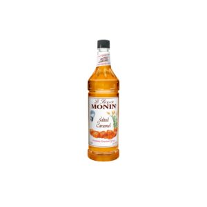 Bottle of sugar free Monin Caramel Syrup.