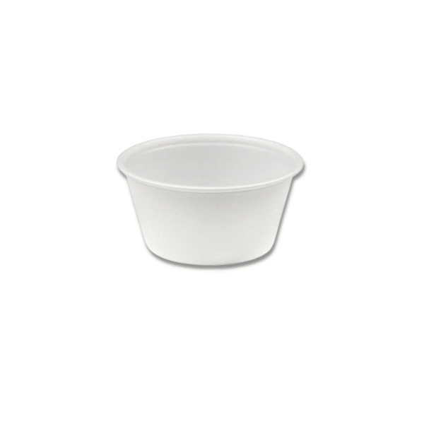 Clear 4 ounce polypropylene portion cup.