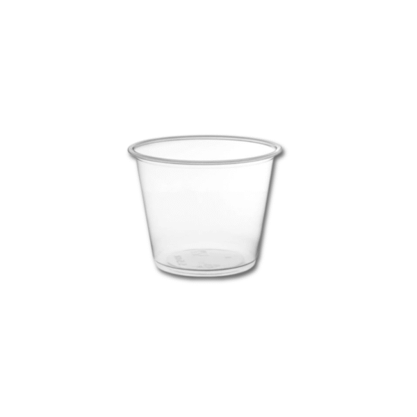 5.5 oz clear soufflé portion cup.