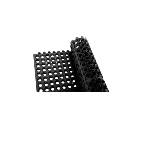 RBMI-33K 3x3 black interlocking rubber anti-fatigue mat.