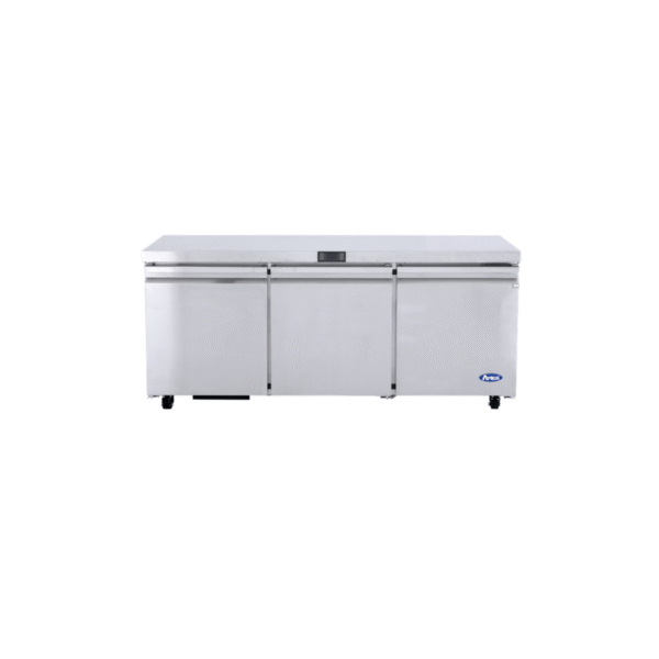 72-inch stainless steel undercounter refrigerator.