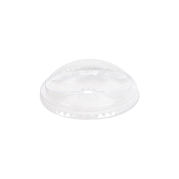 Clear PET strawless sip lid.