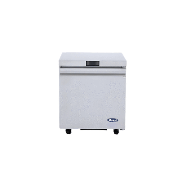 27" stainless steel undercounter freezer.