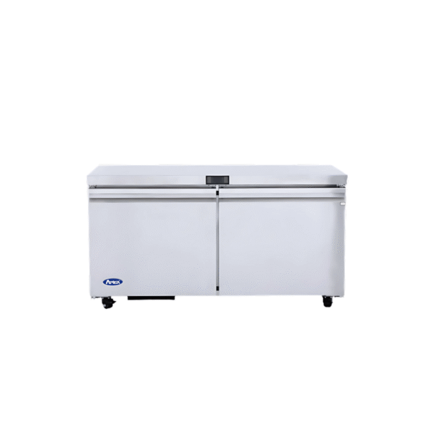 48" stainless steel undercounter freezer.