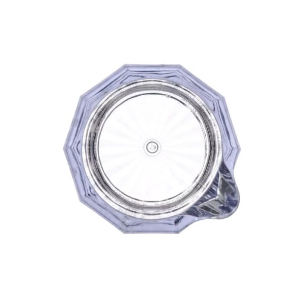 Top view of clear 2-oz Creamer and Syrup Pitcher.